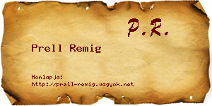 Prell Remig névjegykártya
